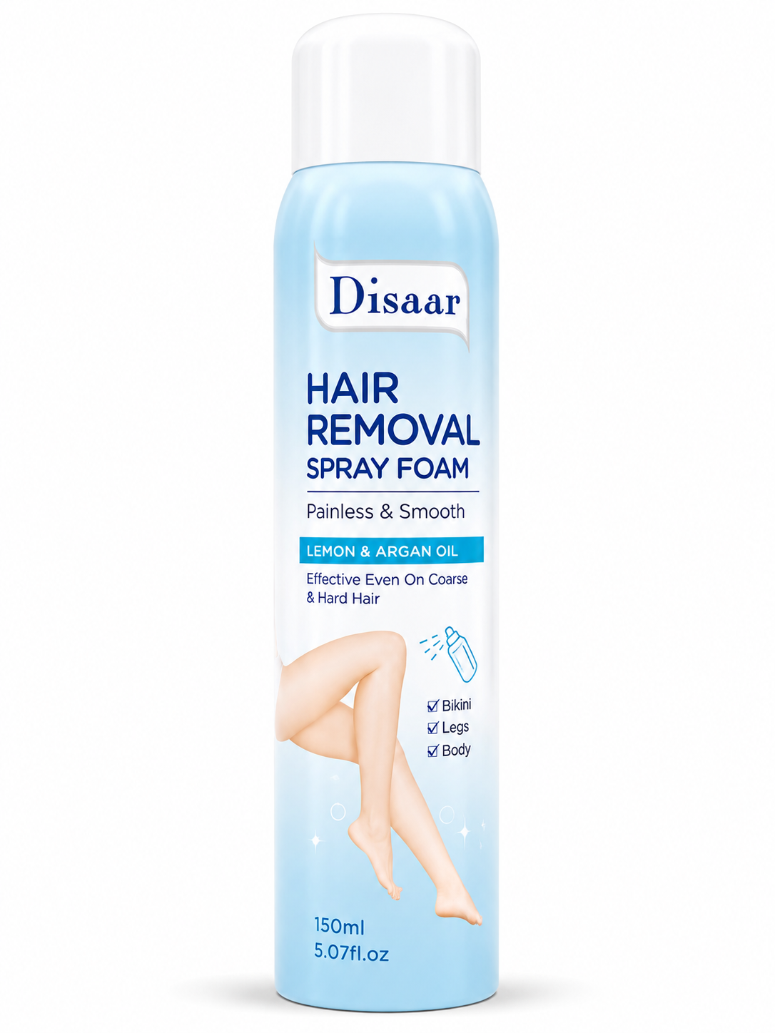 Disaar Hair Removal Spray Foam – Lemon & Argan Oil, 150ml