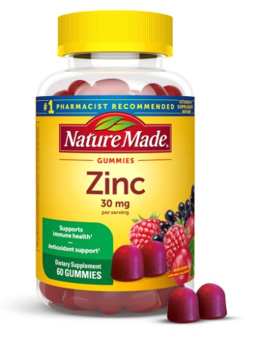 Nature Made Zinc Gummies 30 mg (60 Gummies)