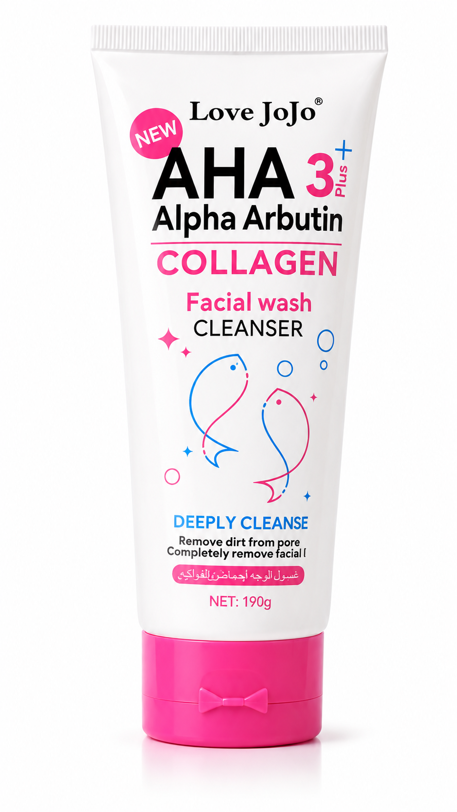 Love JoJo AHA 3+ Alpha Arbutin Collagen Facial Wash Cleanser