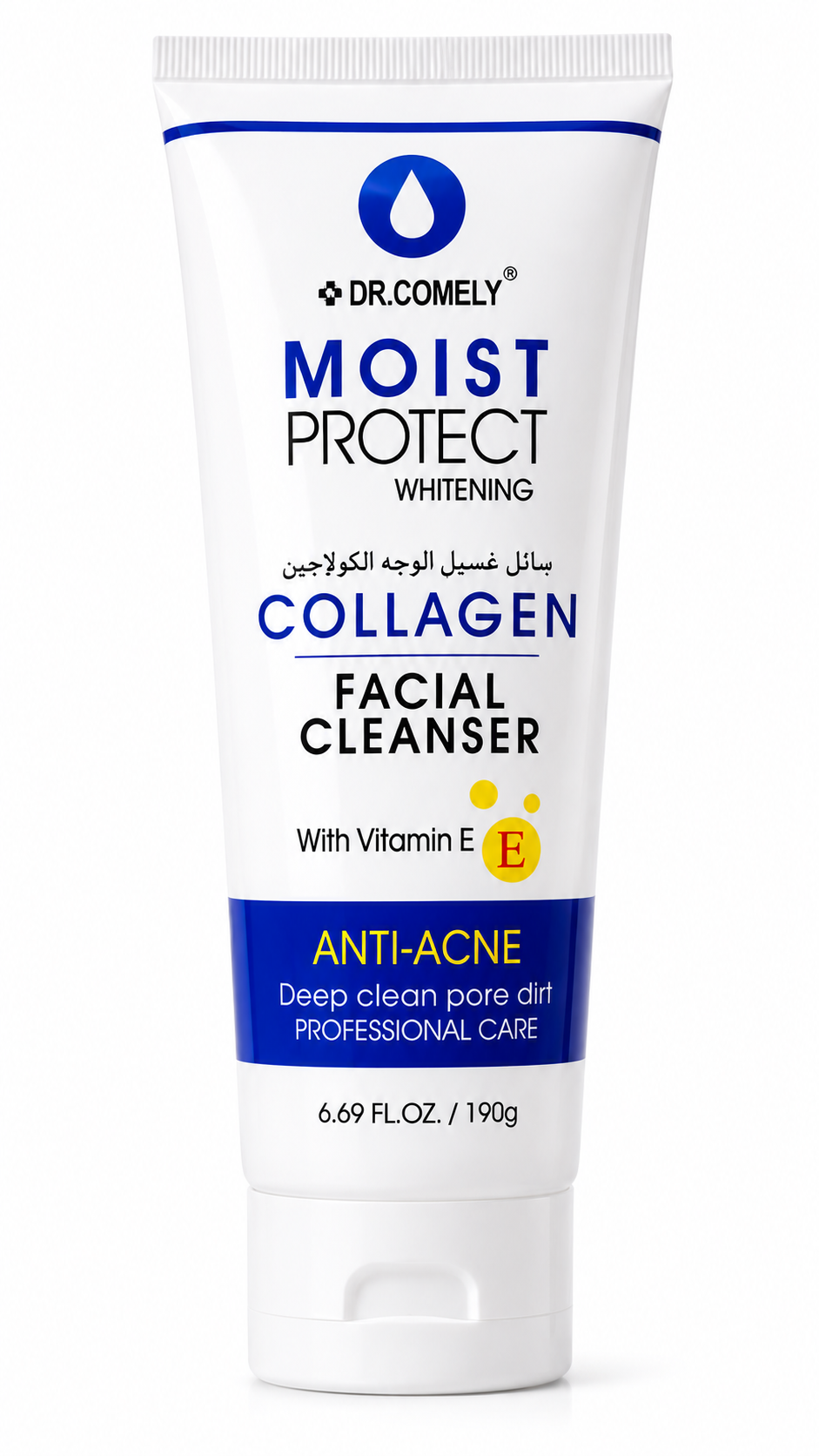 DR. COMELY Moist Protect Whitening Collagen Facial Cleanser with Vitamin E