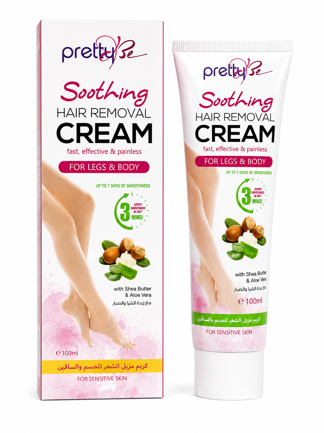 Pretty Be Soothing Hair Removal Cream – Shea Butter & Aloe Vera, 100ml