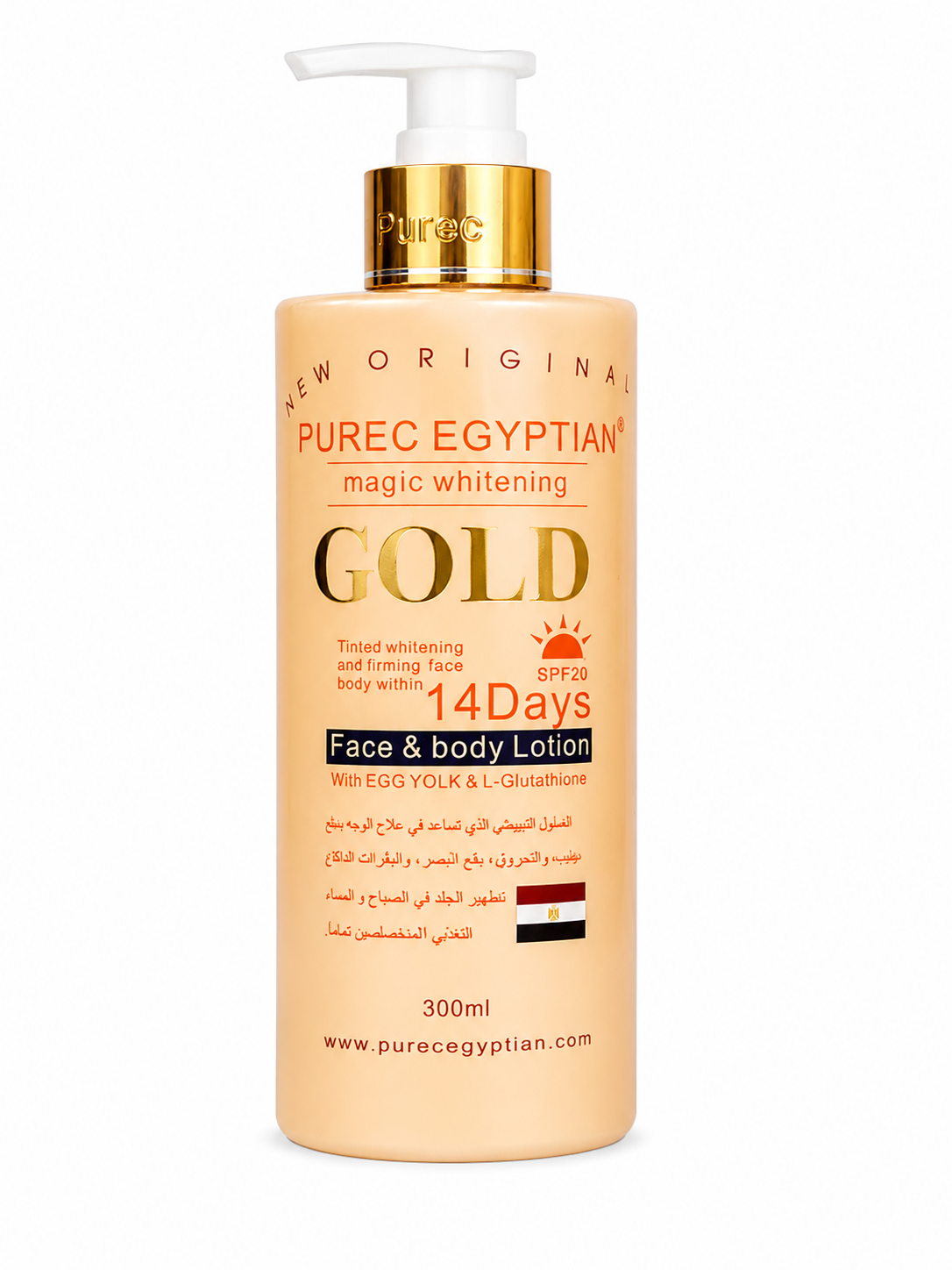 Pure Egyptian Gold Magic Whitening Face & Body Lotion 300ml
